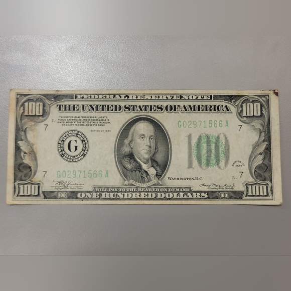 1934 $100 Bill - Picture 1 of 2